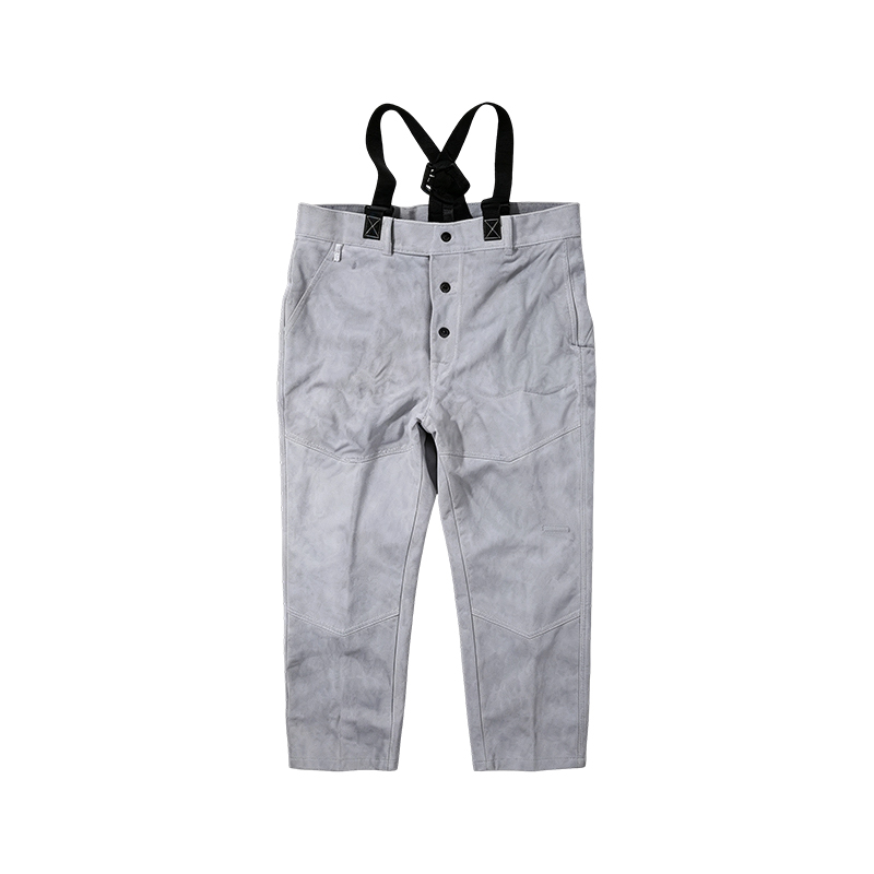 Pants Táthú Leathar Scoilte Bó Nádúrtha