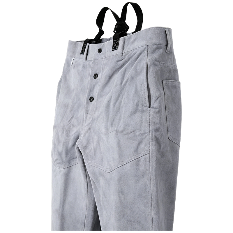 Pants Táthú Leathar Scoilte Bó Nádúrtha