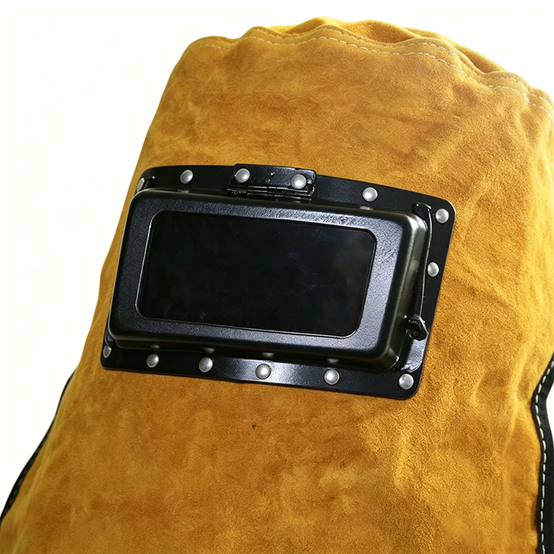 Cochall Táthú Auto-Dorchalaithe Buí Cowhide Smeach-Suas