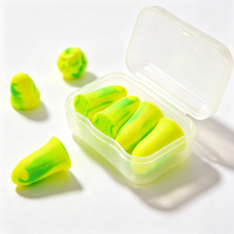 Earplug Laghdú Torainn Foam PU Mall-Shaped Mear-Rebound