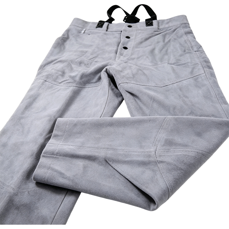 Pants Táthú Leathar Scoilte Bó Nádúrtha