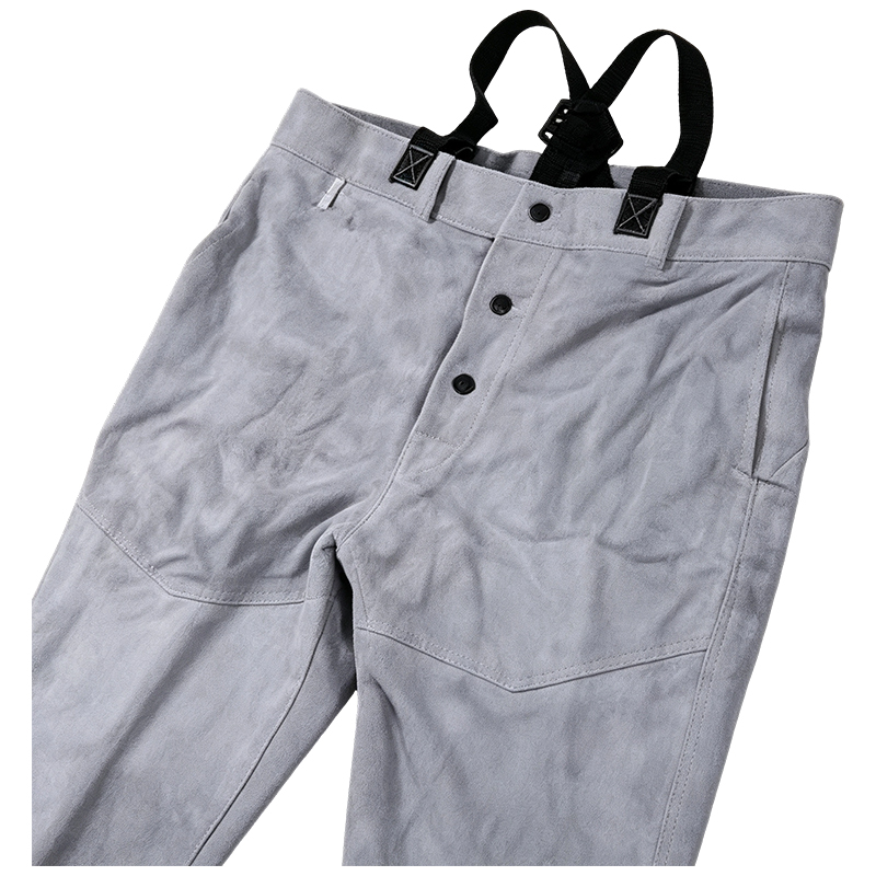 Pants Táthú Leathar Scoilte Bó Nádúrtha