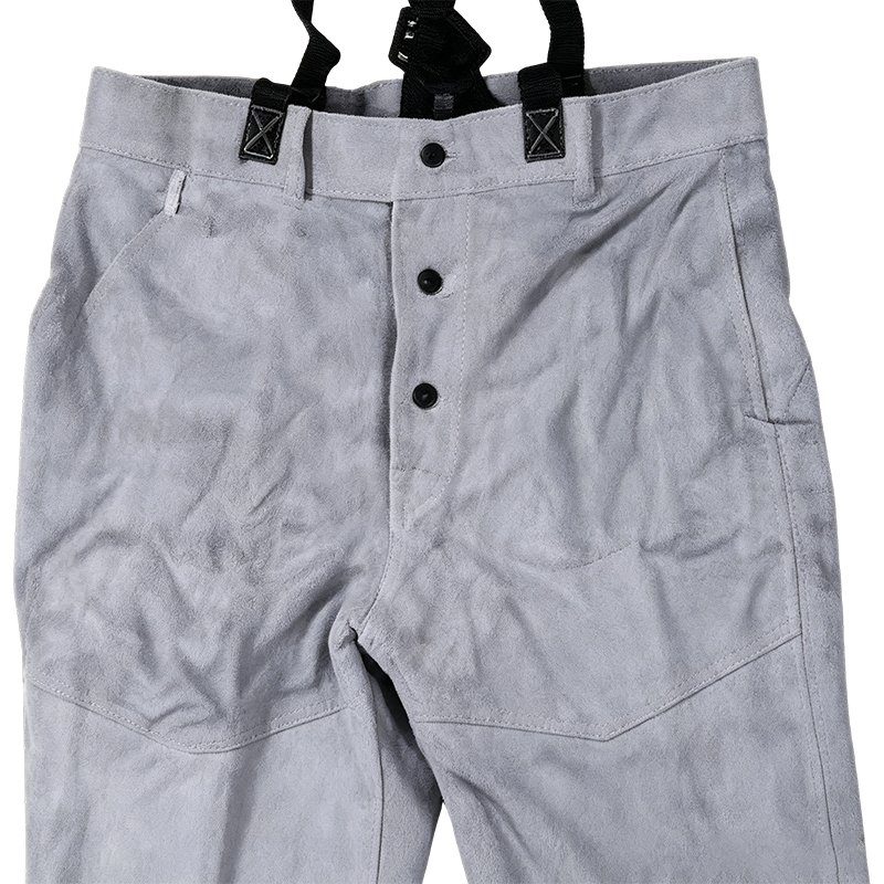 Pants Táthú Leathar Scoilte Bó Nádúrtha