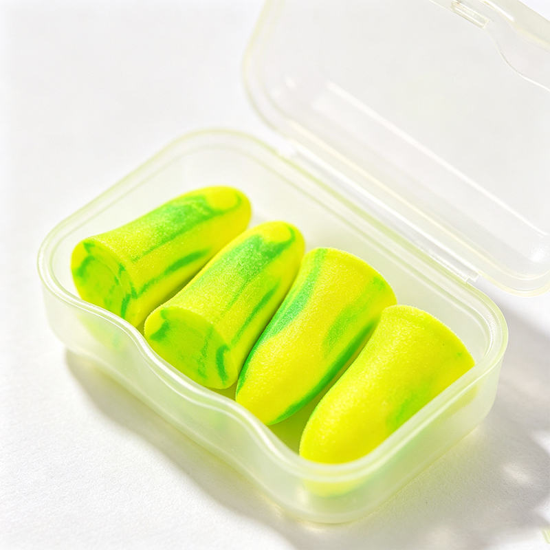 Earplug Laghdú Torainn Foam PU Mall-Shaped Mear-Rebound