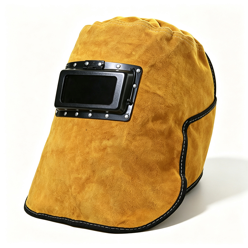 Cochall Táthú Auto-Dorchalaithe Buí Cowhide Smeach-Suas