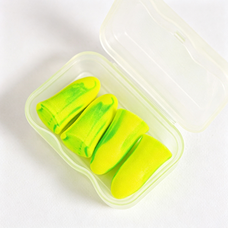 Earplug Laghdú Torainn Foam PU Mall-Shaped Mear-Rebound