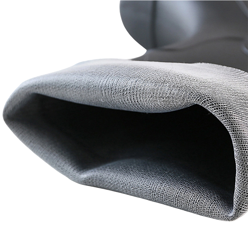 Buataisí Báistí PVC Toe Cruach Frosted Dubh