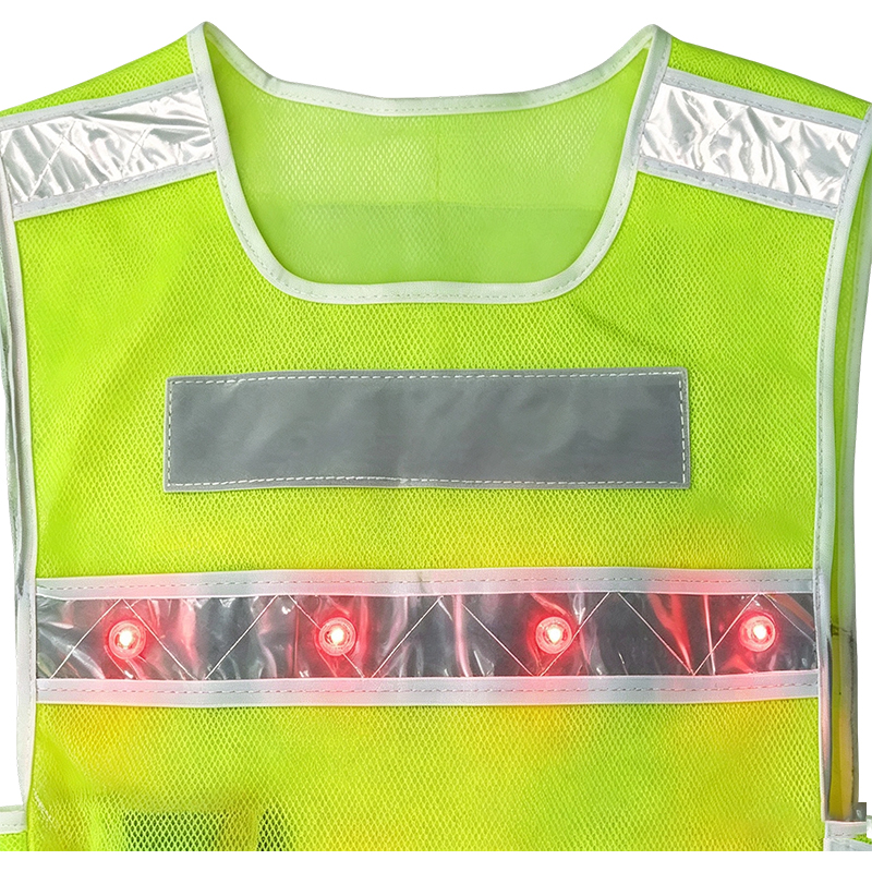 Vest Sábháilteachta Machnamhach LED Soilsithe Gníomhach